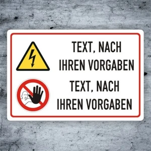 Cartel Eléctrico Texto según tus datos Personalizado Acceso Prohibido Individual - Imagen 1 de 3