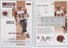 2007 Playoff NFL Playoffs Red Signatures /25 Kenny Irons #120 Rookie Auto RC