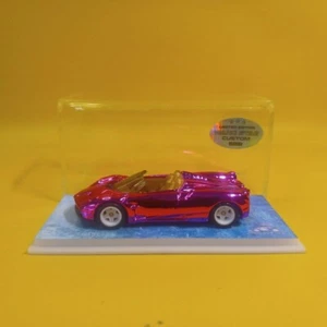 Hot Wheels '17 PAGANI HUAYRA ROADSTER Pink CHROME (WANGSTAR CUSTOM) REAL RIDERS - Picture 1 of 21