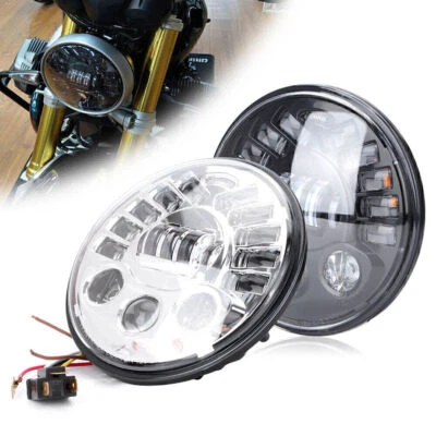 Farol dianteiro LED 7" lâmpada de feixe alto baixo compatível com BMW R1200 R Nine T 2014-2017 - Imagem 1 de 4