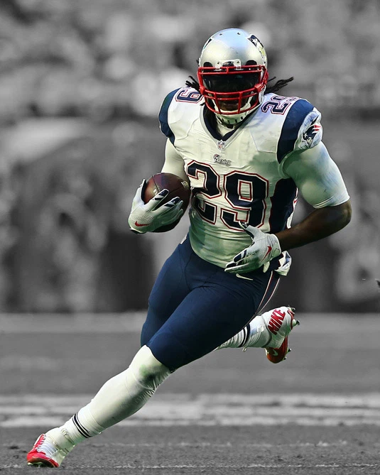 Póster brillante 8x10 foto foco impreso de los Patriotas de Nueva Inglaterra LEGARRETTE BLOUNT Foto 1 de 1
