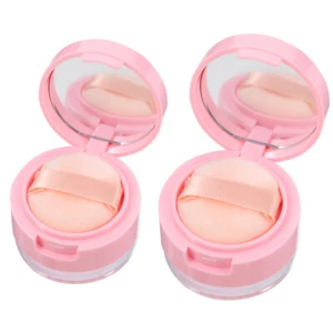 2 Sets Powder Puff Case Powder Box Mirror Empty Powder Holder - Picture 1 of 12