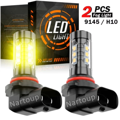 For Subaru Forester 1998-2002 2006-2013 2X Golden Yellow 9006 LED Fog Light Bulb Foto 1 de 4