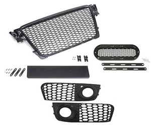 Kühlergrill Sport Waben-Grill Lüftungsgitter passend für Audi A4 B8 8K 2007-2012 - Picture 1 of 5