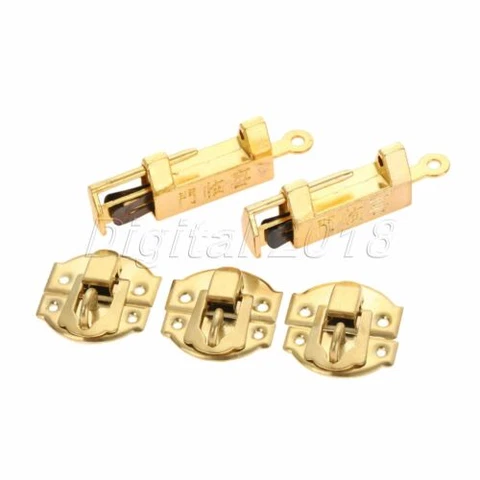 10pcs Retro Jewelry Box Lock Latch Clasp Vintage Furniture Suitcase Padlock Set Cover