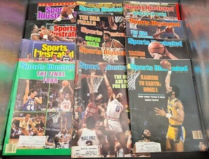 12 Vintage Sports Illustrated Magazines with Basketball Covers 1980-1988 - Imagen 1 de 7