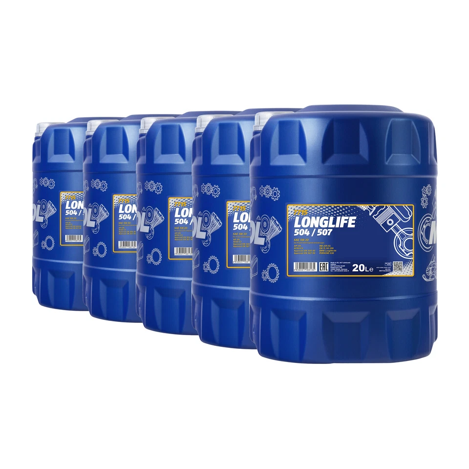 Mannol 7715 SAE 5w-30 Longlife aceite VW 504.00/507.00 MB 229.51 3x20 litro