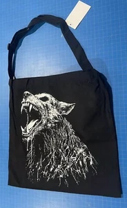 Vampire Freaks Lycanthrope Werewolf Black Canvas Tote Bag - Picture 1 of 8