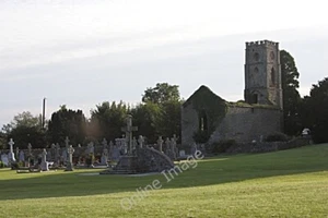 Photo 6x4 Church and Graveyard Dungarvan\/S6149 Graveyard and old ruined c2010 - Picture 1 of 1