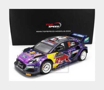 1:18 TRUESCALE Ford Puma #19 Wrt Winner Rally Monte Carlo 2022 Top Speed TS0468 - Immagine 1 di 2