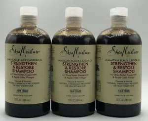 3PK Shea Moisture Jamaican Blak Castor OIL Shampoo ~ 13 FL OZ Each ~ SEALED - Picture 1 of 2