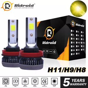 2X Mini H8 H9 H11 Kit de conversión de bombilla de faro LED 3000K bombilla de niebla de haz bajo alto - Imagen 1 de 12