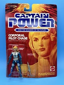 Vintage Captain Power Corporal Pilot Chase 1987 Carded Mattel Action Figure MOC - Picture 1 of 10