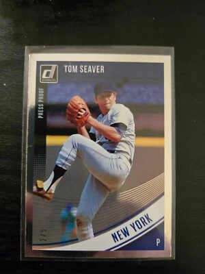 2018 Panini Donruss Press Proof #D/5 Tom Seaver #89 New York Mets Edge Problem Foto 1 de 4