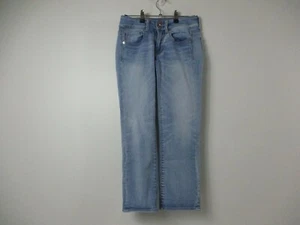 American Eagle Jeans Womens 2 Regular Artist Crop Stretch Light Wash Blue - Picture 1 of 12