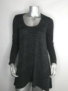 Go Couture Women's Black Marled Long Sleeve Shirt Size Small New - Picture 1 of 7