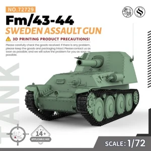 SSMODEL SS72729 1/72 25mm Military Model Kit Sweden Assault Gun Fm/43-44 - Picture 1 of 10