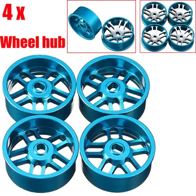 4 x Metal Wheel Hubs Rims Set for Kyosho MINI-Z AWD Wltoys K989 k969 K979 RC Car - Image 1 of 4