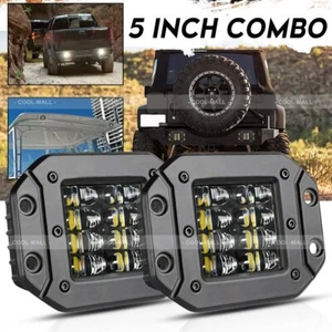 5" Flush Mount LED Work Light Bar Spot Flood Rear Bumper Reverse Pods Driving - Picture 1 of 12