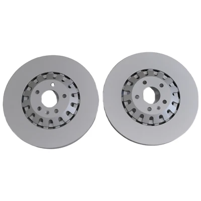 2 × front 375mm ventilated brake disc rotor suitable for Audi A6 A8 Q7 Q8- Foto 1 de 4