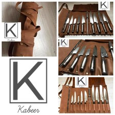 Coltello da chef Roll Bag originale in pelle di mucca 10 pocket portatile di archiviazione strumento da cucina