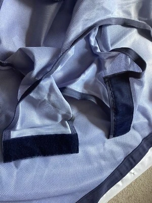 SHIRES, Blue Mesh Fly Exercise Sheet,Hi Viz Strips , Wrap Around ,5’ BNIB - Image 1 of 4