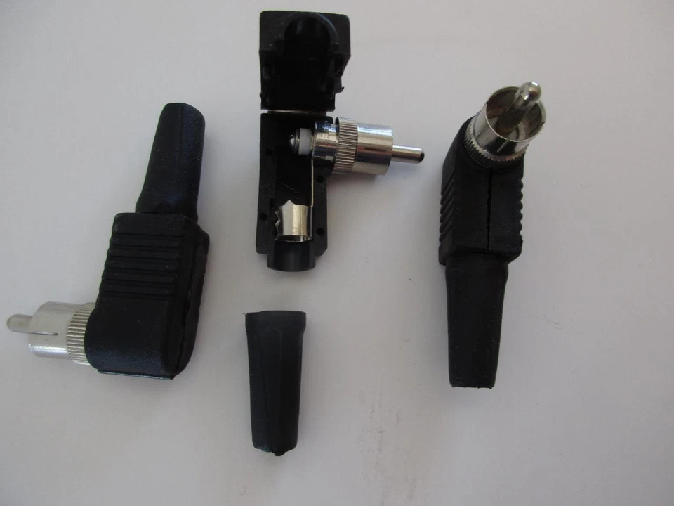 (5x or 10x) RCA Male M RIGHT ANGLE 90° Cable Mount Connectors Phono Plug CA119 - Изображение 1 из 1