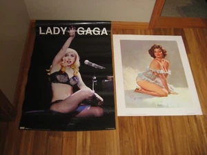 Lady Gaga large vintage  Poster Scantlly Clad on Stage + bonus  pin up  p806 - Picture 1 of 1