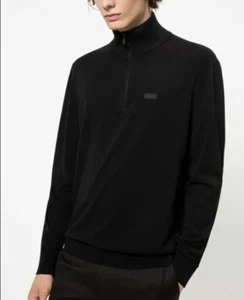 Suéteres HUGO BOSS Unisex 'San Giuseppe' Calce Regular Cuarto Cremallera NUEVOS NUEVOS CON ETIQUETAS - Imagen 1 de 5