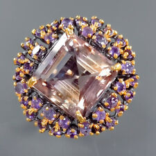 Jewelry 24 ct+ Natural Ametrine Ring 925 Sterling Silver Size 7 /R341615