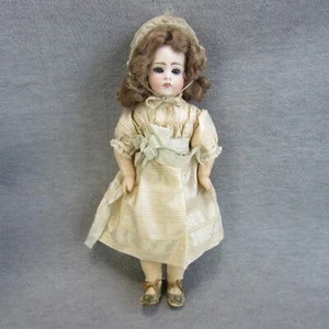 Antiq French Bisque 13" Doll Paperweight Eyes Feathered Brows Pierced Ears 5 - Picture 1 of 16