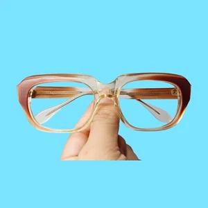 Vintage geek glasses 70's IPO NOS frame Peru geek Eyewear Clear Johnny Depp - Picture 1 of 8