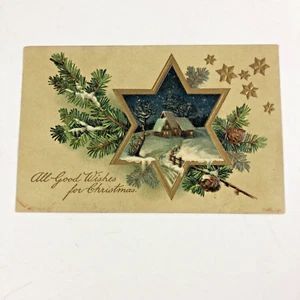 1908 Christmas Jewish Star postcard mailed from Irondale to Flat River Missouri - Picture 1 of 8