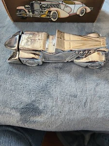 Avon Silver Duesenberg Wild Country After Shave 6oz Glass Car with Box New Full - Picture 1 of 7