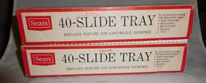 Two Vintage SEARS 40 - Slide Tray with End- Lock for Continuous Showings 3 9975 - Picture 1 of 3