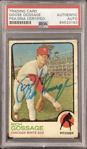 Goose Gossage Signed 1973 Topps #174 Rookie Card White Sox Autograph HOF PSA/DNA - Picture 1 of 2
