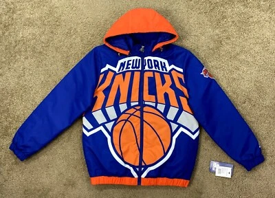 NEW YORK KNICKS Starter Hooded BIG LOGO Half Zip Pullover Jacket S M L XL 2X - Image 1 of 4