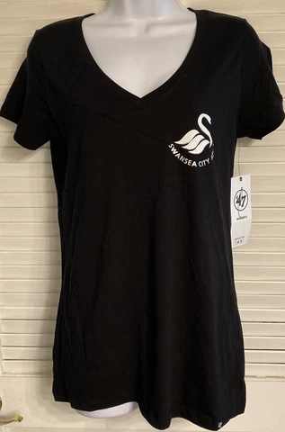 '47 Swansea City AFC Swans Women's Clutch MVP V-Neck Tee, Large Cover