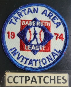 1974 TARTAN AREA INVITATIONAL BABE RUTH LEAGUE BASEBALL PATCH - Picture 1 of 2