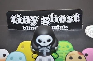 Tiny Ghost Bimtoy Figures by Reis O'Brien Blind Bag Skeleton X Ray Black White - Picture 1 of 7