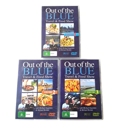 Out of the Blue Travel & Food Show DVD VOL 1 2 3 ! Cooking Michael Angelakis VGC - Image 1 of 4