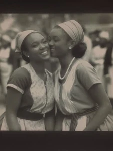 2##Photo negative film - Kissing women - Lesbian couple - Love - Kiss - Picture 1 of 4