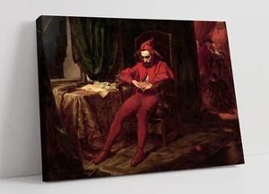 STANCZYK BY JAN MATEJKO, SAD JESTER PAINTING -DEEP FRAMED CANVAS WALL ART PRINT - Picture 1 of 2