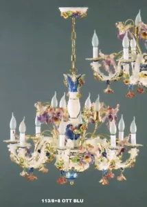 Capodimonte Made in Italy Chandelier 16 Light 24K Gold Finish 36x36 - Picture 1 of 1