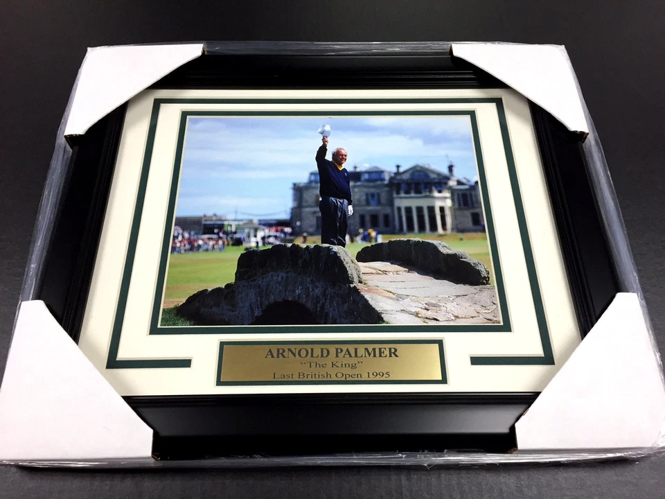 ARNOLD PALMER ÚLTIMO BRITÁNICO ST ANDREWS ABIERTO 8X10 FOTO ENMARCADA LEYENDA DEL GOLF Foto 1 de 1