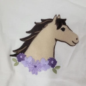 Gymboree Girl's Shirt Short Sleeve Embroidery Applique Horse Size 4T 4 T toddler - Picture 1 of 6
