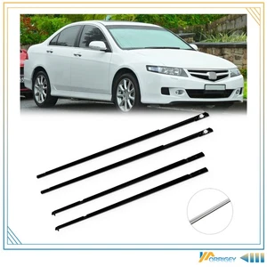 4 For 2003-2007 Honda Accord Window Moulding Seal Strips-Weatherproof Trim - Picture 1 of 5