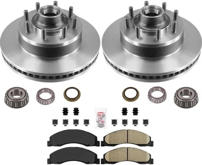 Carbon Fleet Service Disc Brake Rotors & Pads For Ford E150 E250 Van 2008-2014 - Image 1 of 4