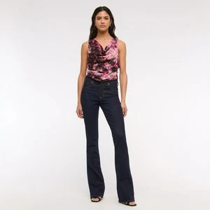 Pantalones de mezclilla Abercrombie & Fitch lavado oscuro talla 26 largos - Imagen 1 de 8