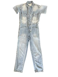 Pistola Grover in Breeze Denim Jean Relaxed Field Suit Jumpsuit SZ XS - Picture 1 of 19